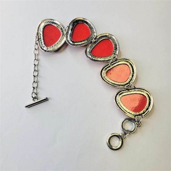 Red Toggle Bracelet - Picture 3 of 11